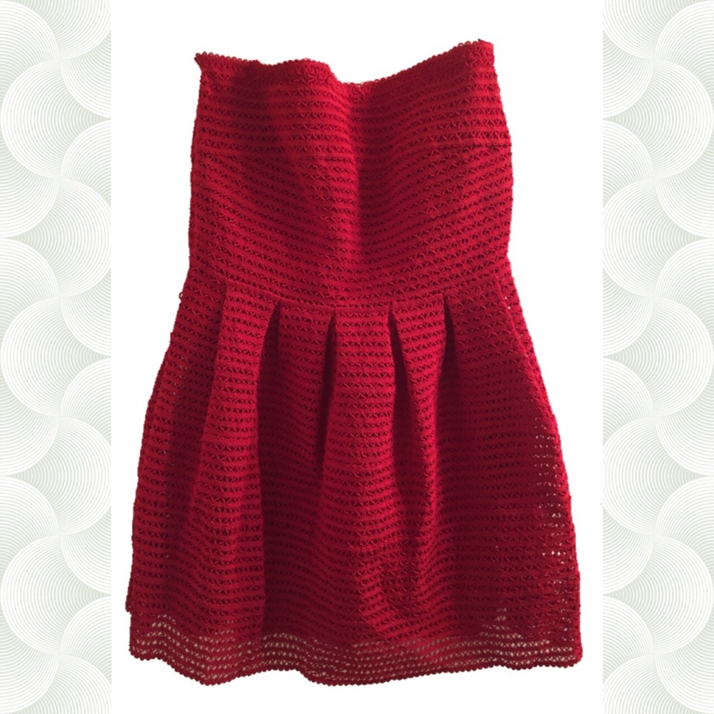 Red Strapless Dress